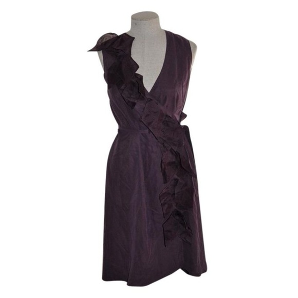 Kenneth Cole Dresses & Skirts - TUSALE New KENNETH COLE Aubergine Silk Wrap Dress
